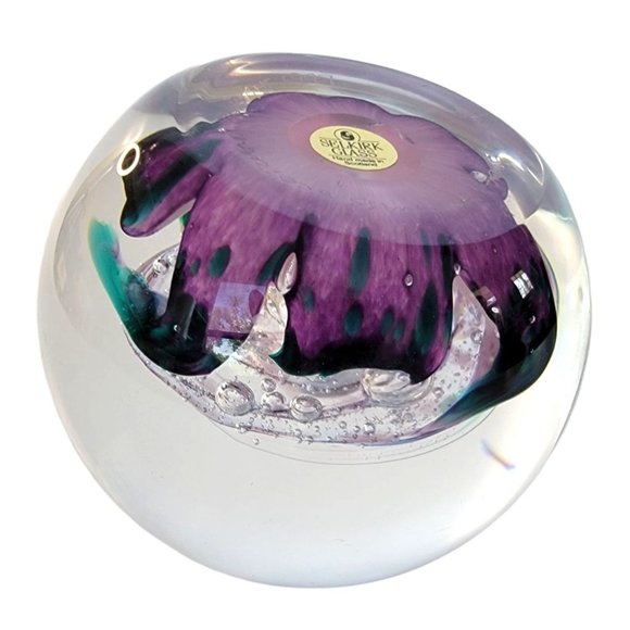 VINTAGE SELKIRK GLASS SCOTLAND TWILIGHT 1997 ETCHED MARK HANDMADE IN SCOTLAND LT - Picture 8 of 8